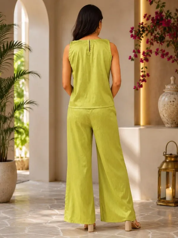Lime_Green_Cotton_Relaxed_Fit_Sleeveless_Co_Ord_Set_For_Women