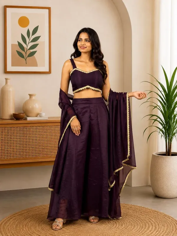 Dark_Plum_Organza_3_Piece_Short_Top_Sharara_Set_For_Women
