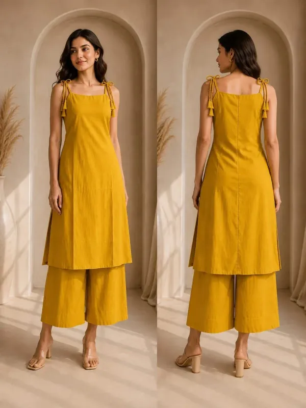 Mustard_Yellow_Cotton_Linen_Sleeveless_Kurta_Palazzo_Set_For_Women