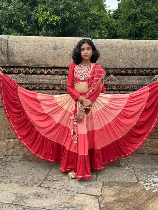 Peach_Cotton_Layered_Chaniya_Choli_For_Women