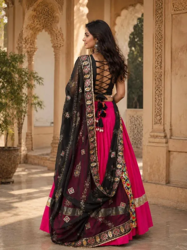 Pink_Cotton_Embroidered_Full_Flare_Chaniya_Choli_Set_For_Women