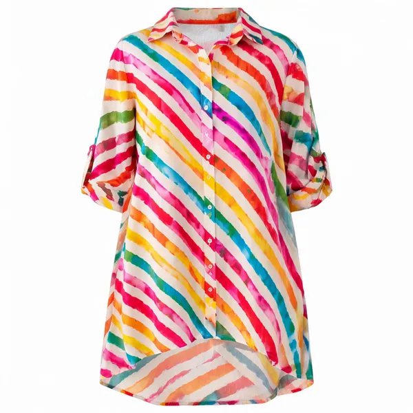 Multicolour_Georgette_Relaxed_Asymmetric_Shirt_For_Women