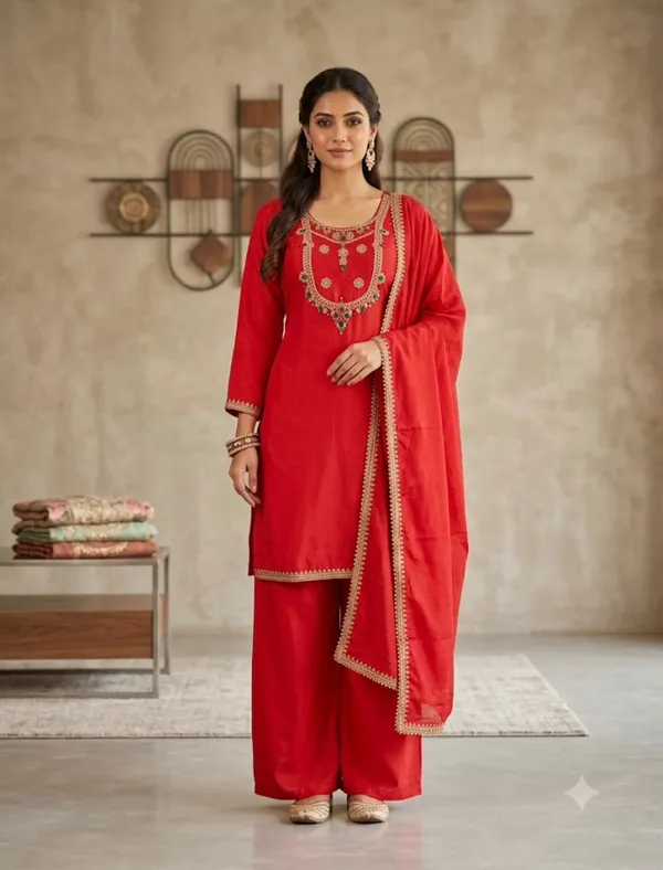 Red_Embellished_Straight_Salwar_Suit_For_Women