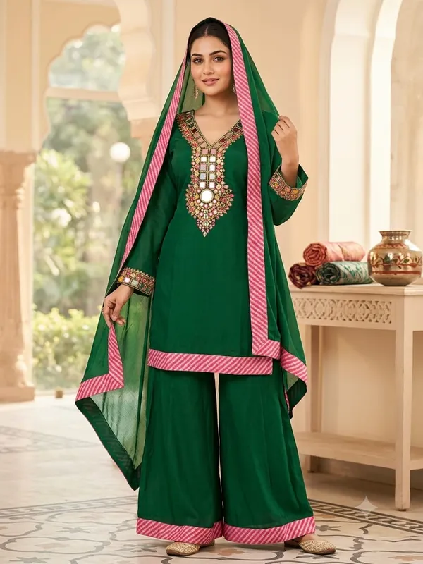 Green_Embroidered_Kurta_Set_For_Women