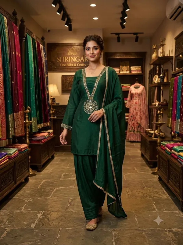 Green_Embroidered_Straight_Kurta_Set_For_Women
