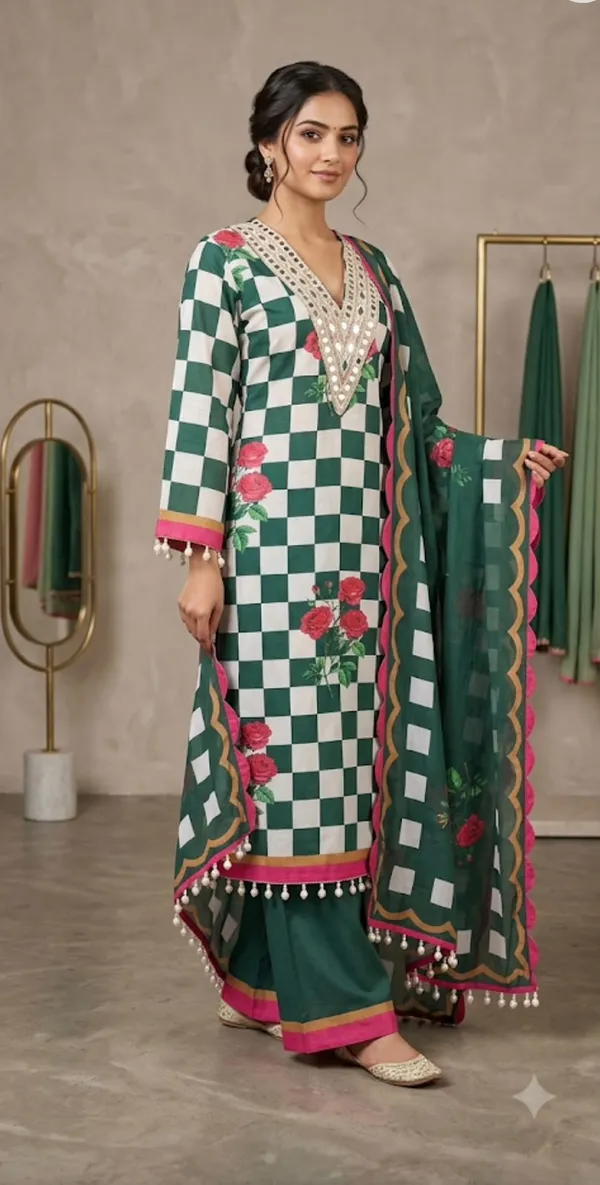 Green_Printed_Straight_Kurta_Set_With_Dupatta_For_Women