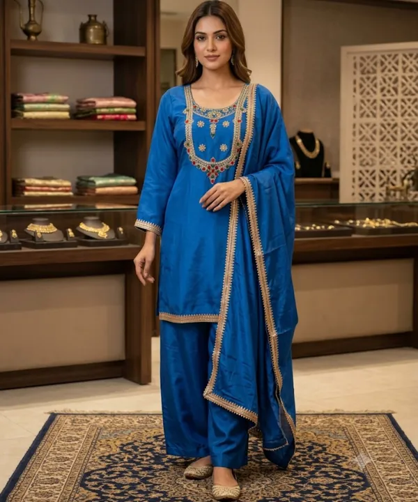 Blue_Embroidered_Straight_Fit_Salwar_Suit_For_Women