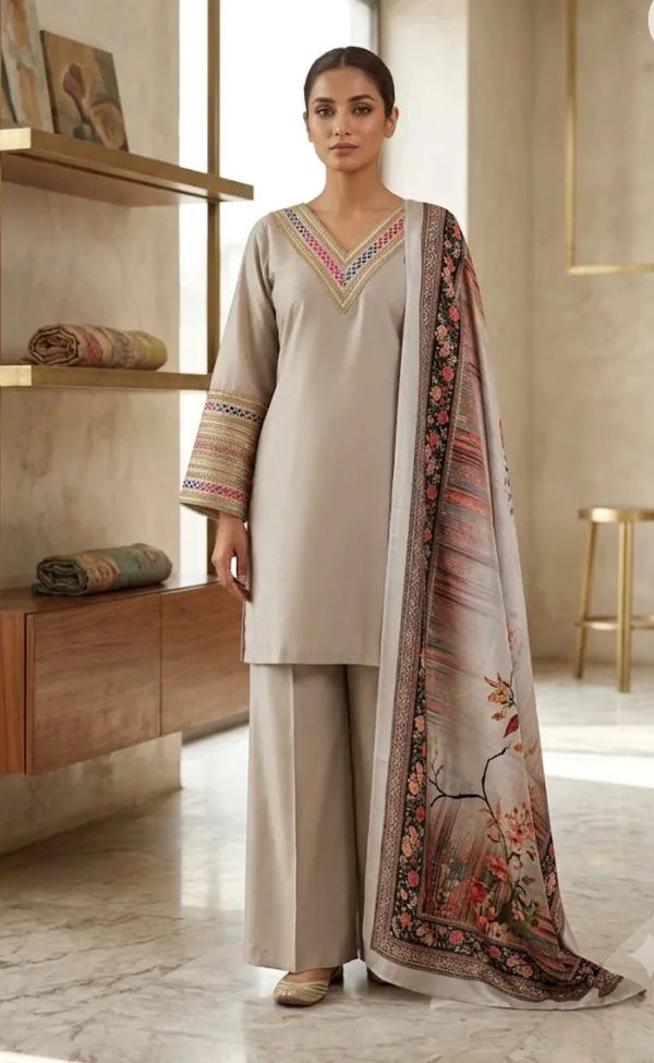 Beige_Straight_Fit_Kurta_Set_For_Women