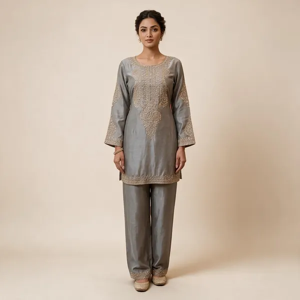 Grey_Embroidered_Straight_Kurta_Set_For_Women
