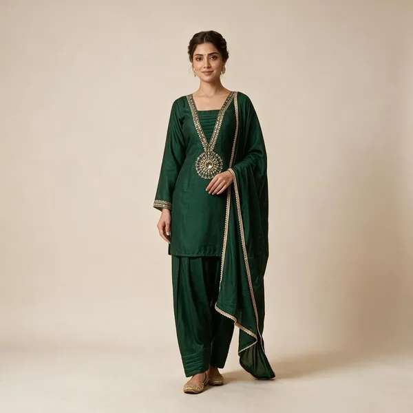 Green_Embroidered_Straight_Kurta_Set_For_Women