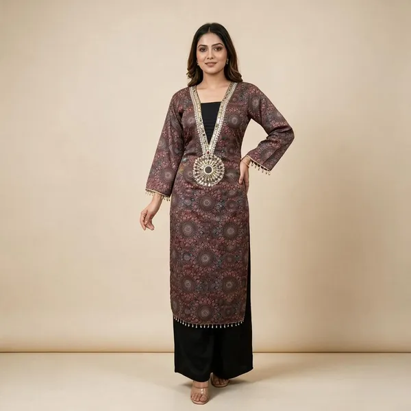 Maroon_Printed_Straight_Kurta_Set_For_Women