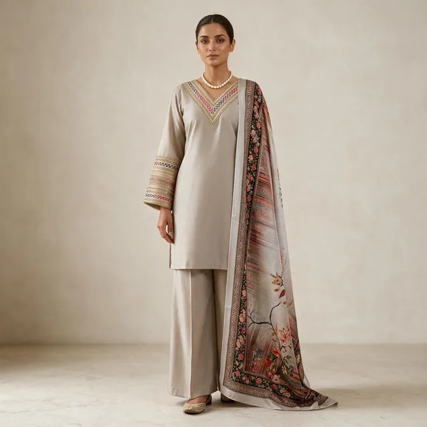 Beige_Straight_Fit_Kurta_Set_For_Women