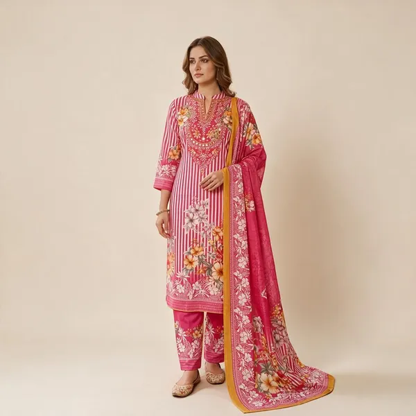 Pink_Floral_Printed_Straight_Kurta_Set_For_Women
