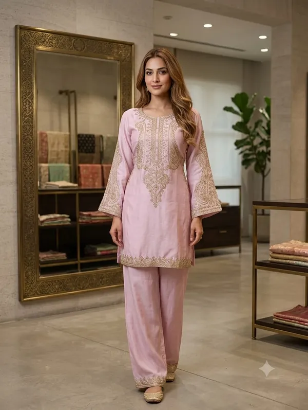 Pink_Embroidered_Kurta_Set_For_Women