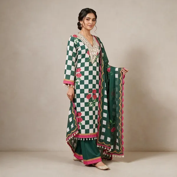 Green_Printed_Straight_Kurta_Set_With_Dupatta_For_Women