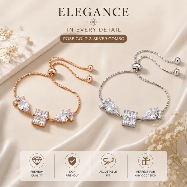 Rose_Gold_And_Silver_Adjustable_Bracelet_Set_For_Women