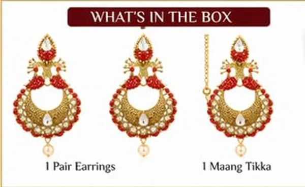 Chandbali_Earrings_With_Maang_Tikka_Set