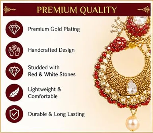 Chandbali_Earrings_With_Maang_Tikka_Set