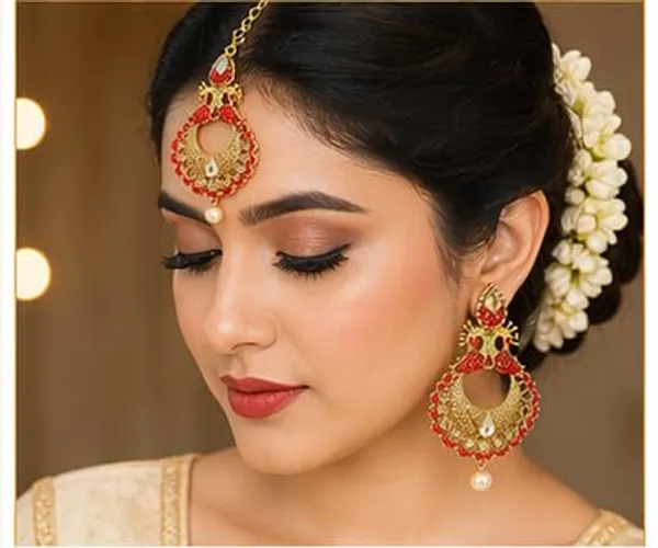 Chandbali_Earrings_With_Maang_Tikka_Set