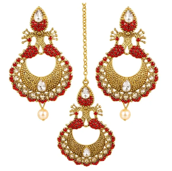 Chandbali_Earrings_With_Maang_Tikka_Set