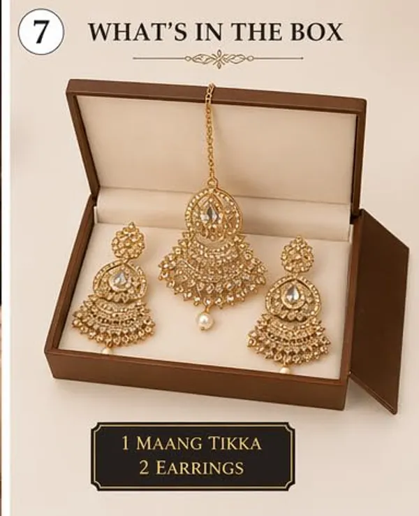 Chandbali_Earrings_With_Maang_Tikka_Set