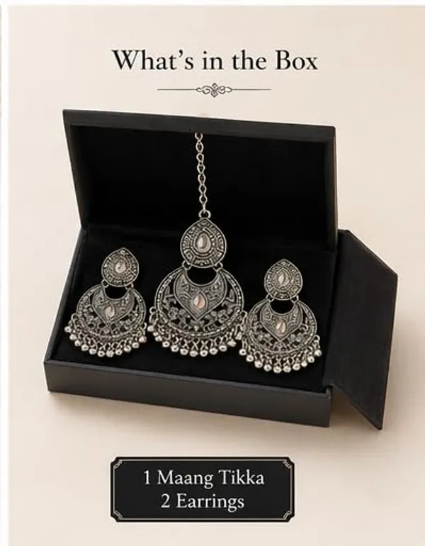 Chandbali_Earrings_With_Maang_Tikka_Set