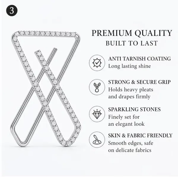 X_Shape_Saree_Pin_Brooch