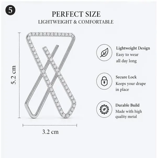 X_Shape_Saree_Pin_Brooch