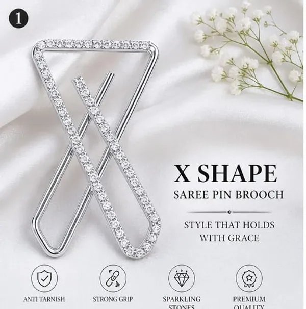 X_Shape_Saree_Pin_Brooch