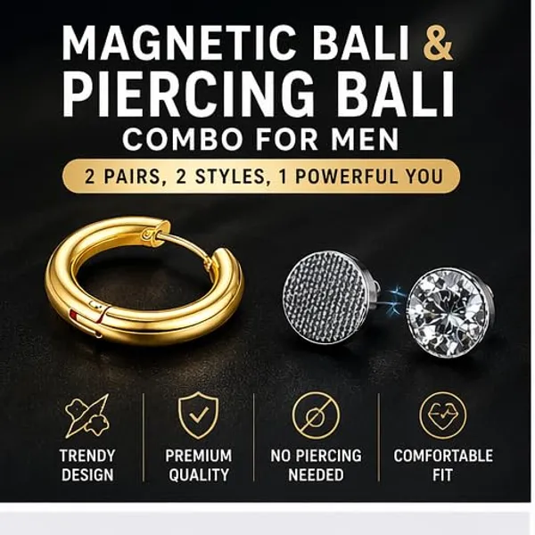 Men_S_Magnetic_Earrings_And_Stud_Combo_Set