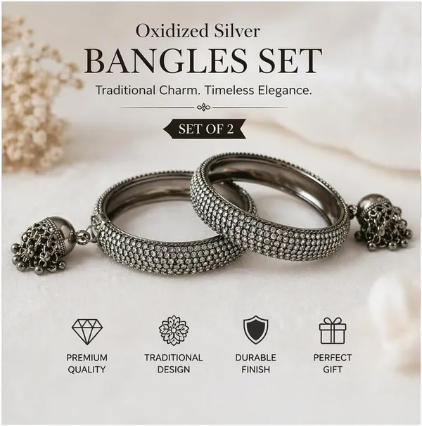 Silver_Plated_Oxidized_Kada_Bangle_Set