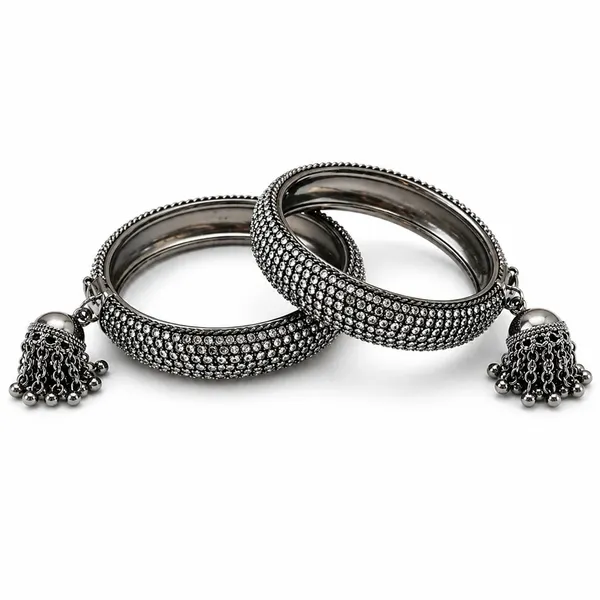 Silver_Plated_Oxidized_Kada_Bangle_Set