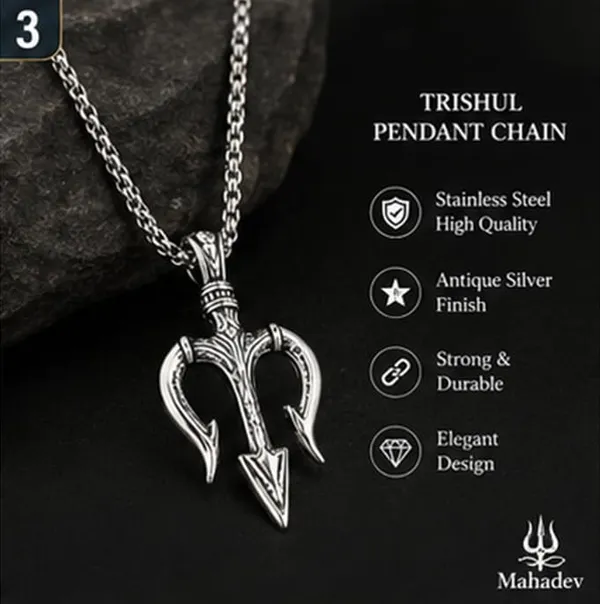 Mahadev_Trishul_Pendant_Chain_And_Bracelet_Combo