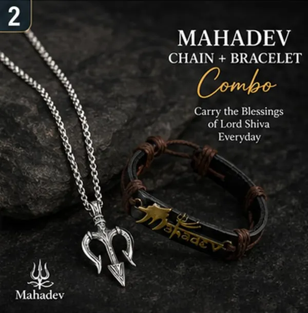 Mahadev_Trishul_Pendant_Chain_And_Bracelet_Combo