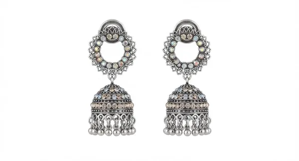 Oxidised_Silver_Jhumka_Earrings