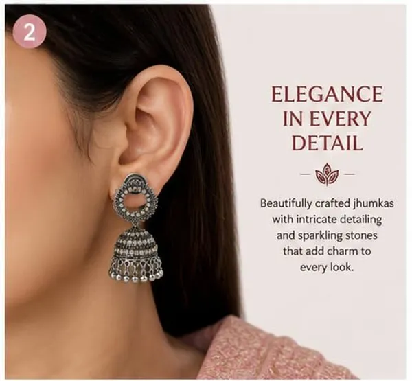 Oxidised_Silver_Jhumka_Earrings
