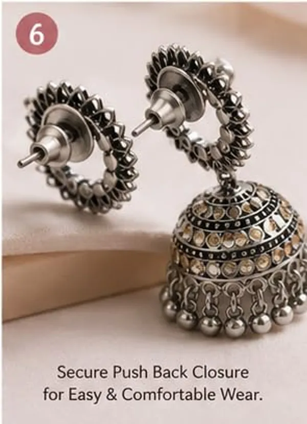 Oxidised_Silver_Jhumka_Earrings