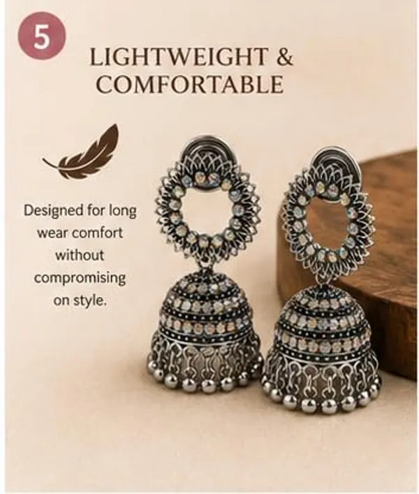 Oxidised_Silver_Jhumka_Earrings