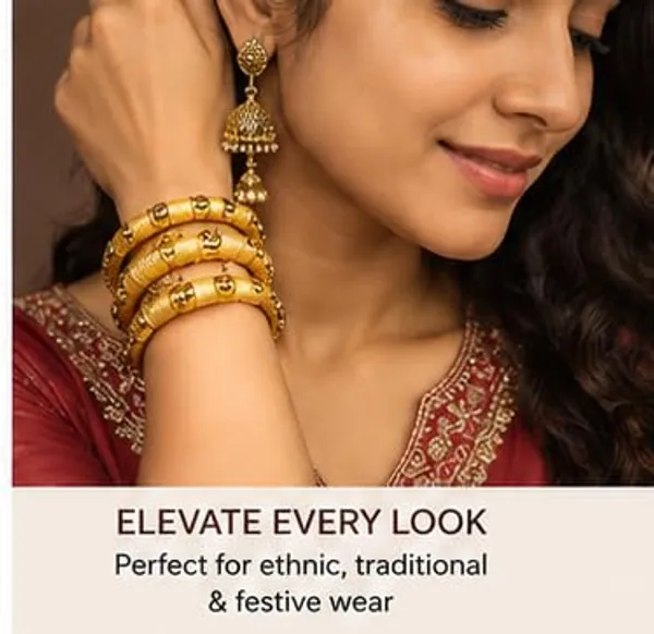 Gold_Plated_Dhaaga_Bangles_Set_For_Women