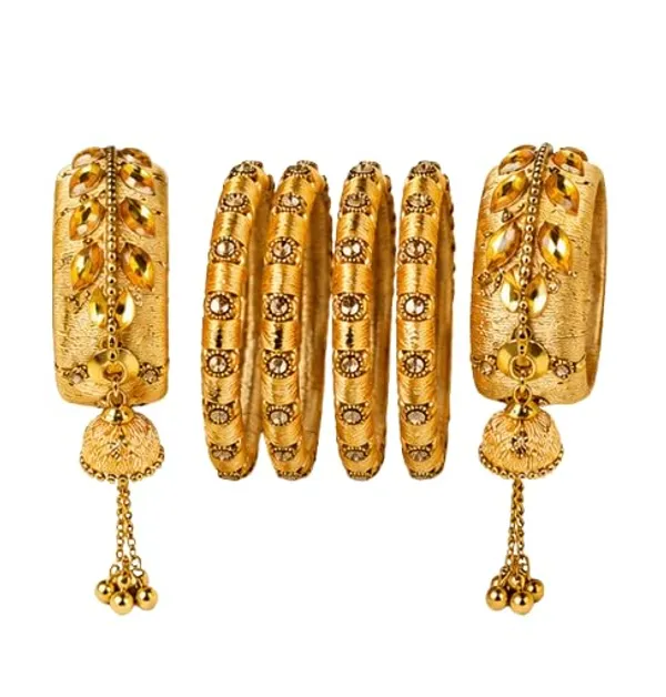 Gold_Plated_Dhaaga_Bangles_Set_For_Women
