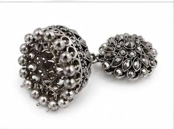 Oxidised_Jhumki_Earrings