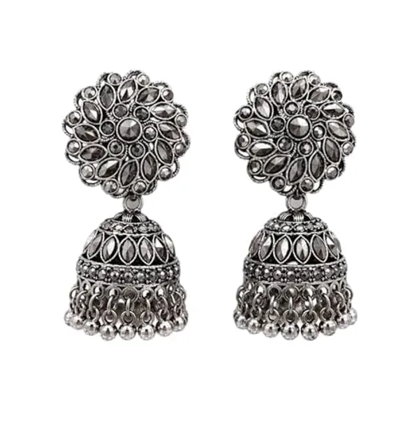 Oxidised_Jhumki_Earrings
