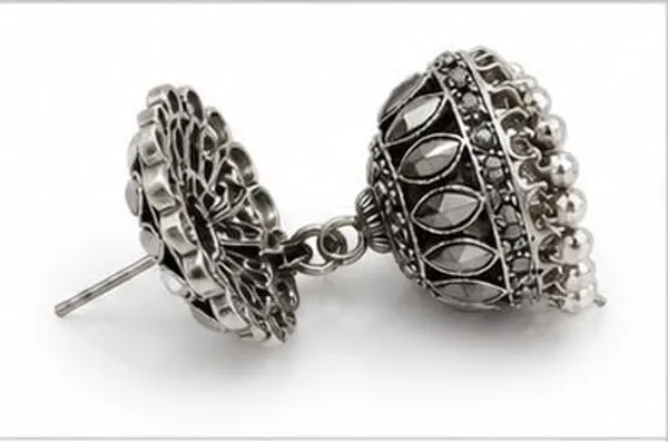 Oxidised_Jhumki_Earrings
