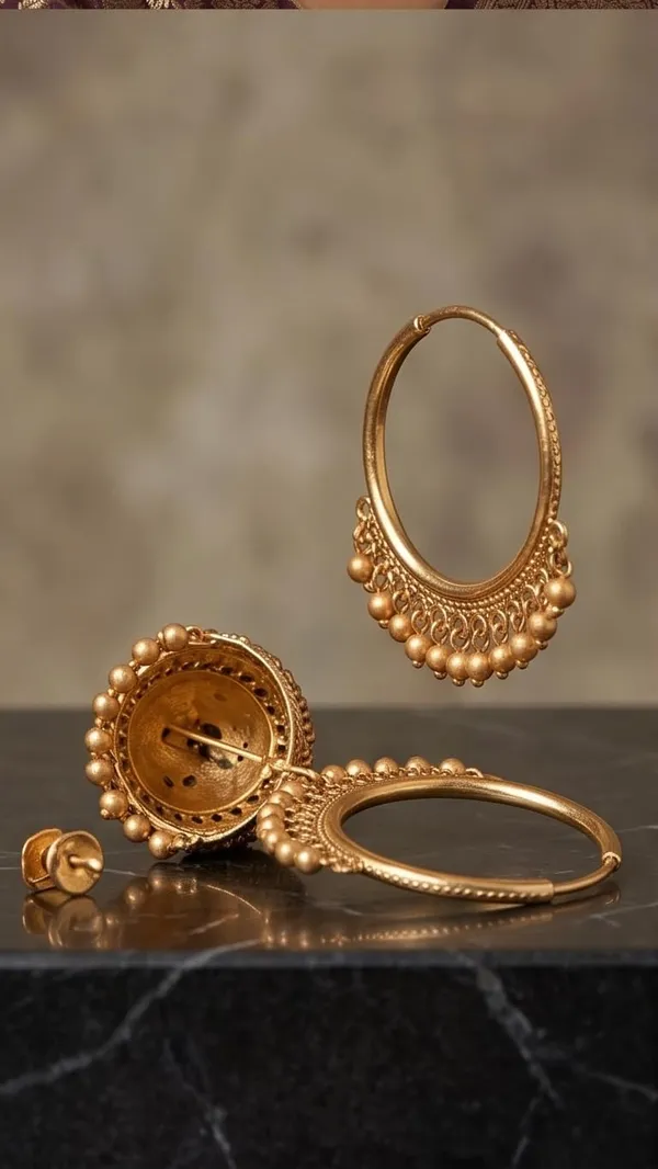 Oxidised_Jhumki_Hoop_Earrings