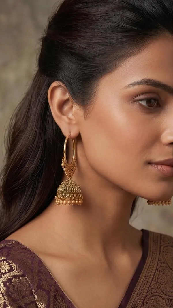 Oxidised_Jhumki_Hoop_Earrings