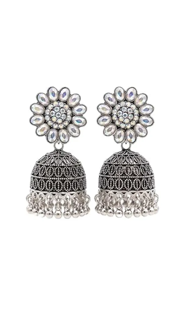 Oxidised_Jhumki_Earrings