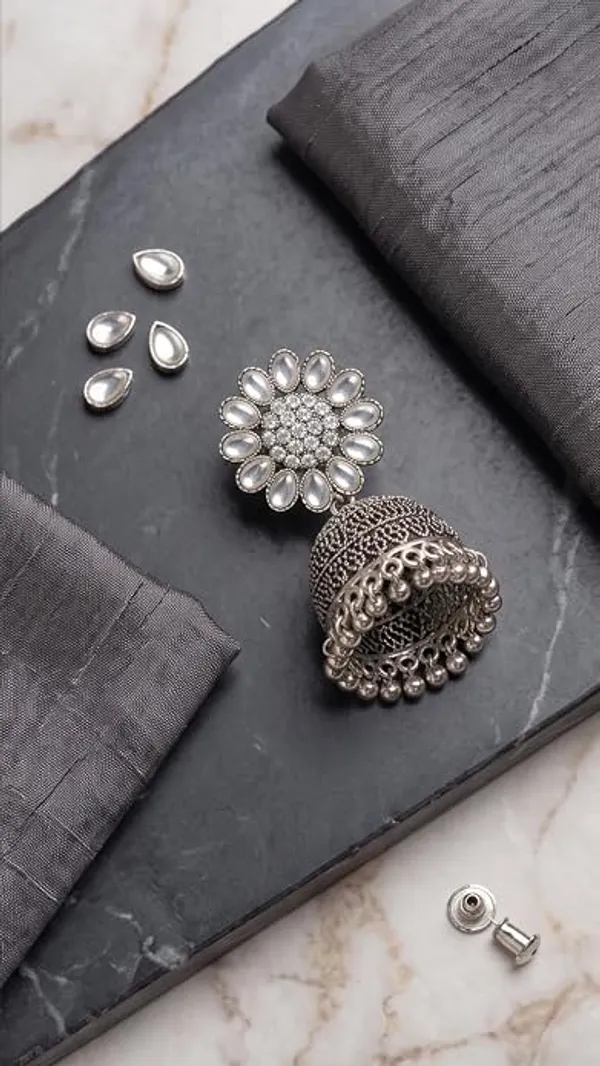 Oxidised_Jhumki_Earrings