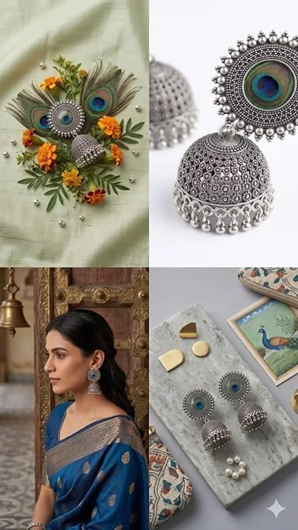 Oxidised_Jhumki_Earrings