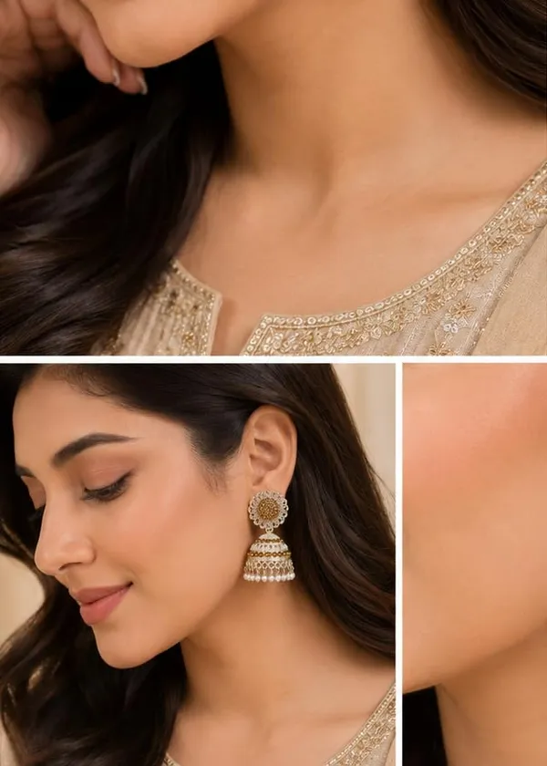 Oxidised_Silver_Plated_Pearl_Jhumka_Earrings