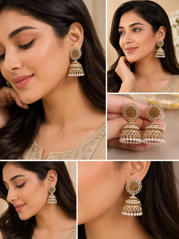 Oxidised_Silver_Plated_Pearl_Jhumka_Earrings
